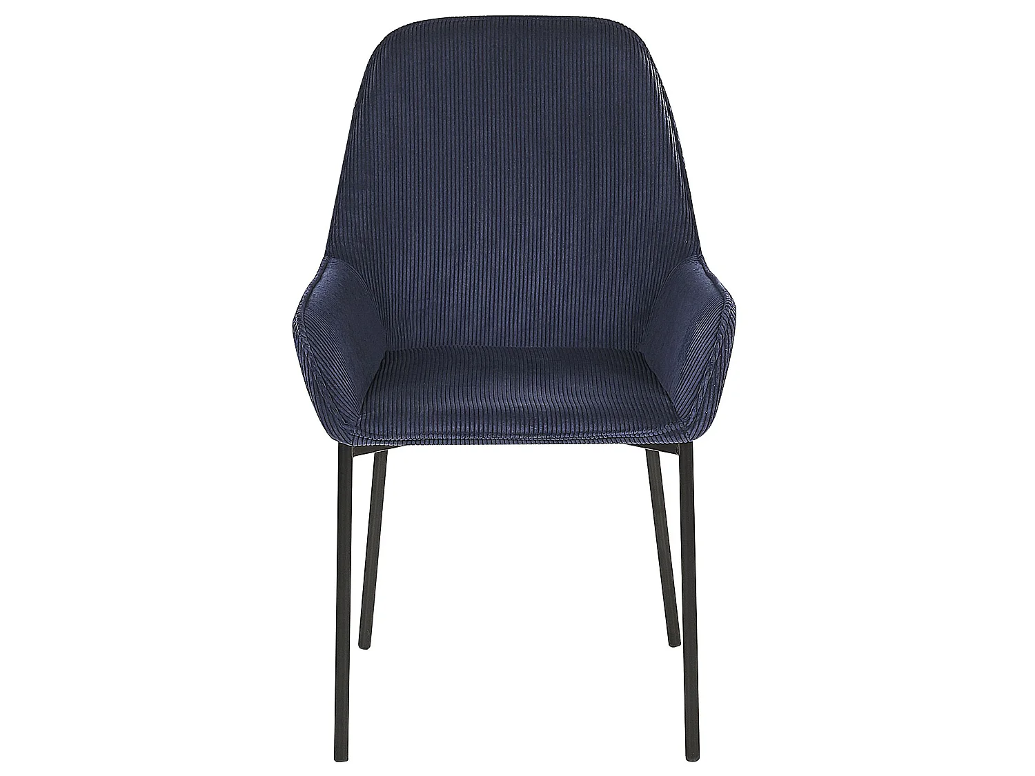 Lot de 2 chaises de salle à manger LOVERNA Velours côtelé Bleu foncé