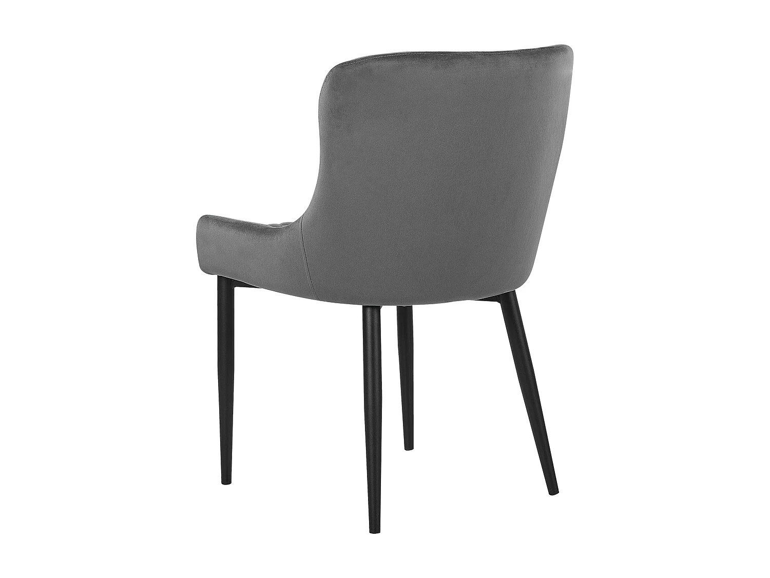 Lot de 2 chaises de salle à manger SOLANO Velours Gris