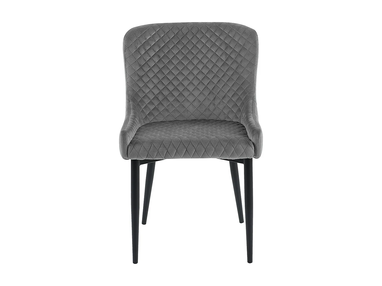 Lot de 2 chaises de salle à manger SOLANO Velours Gris