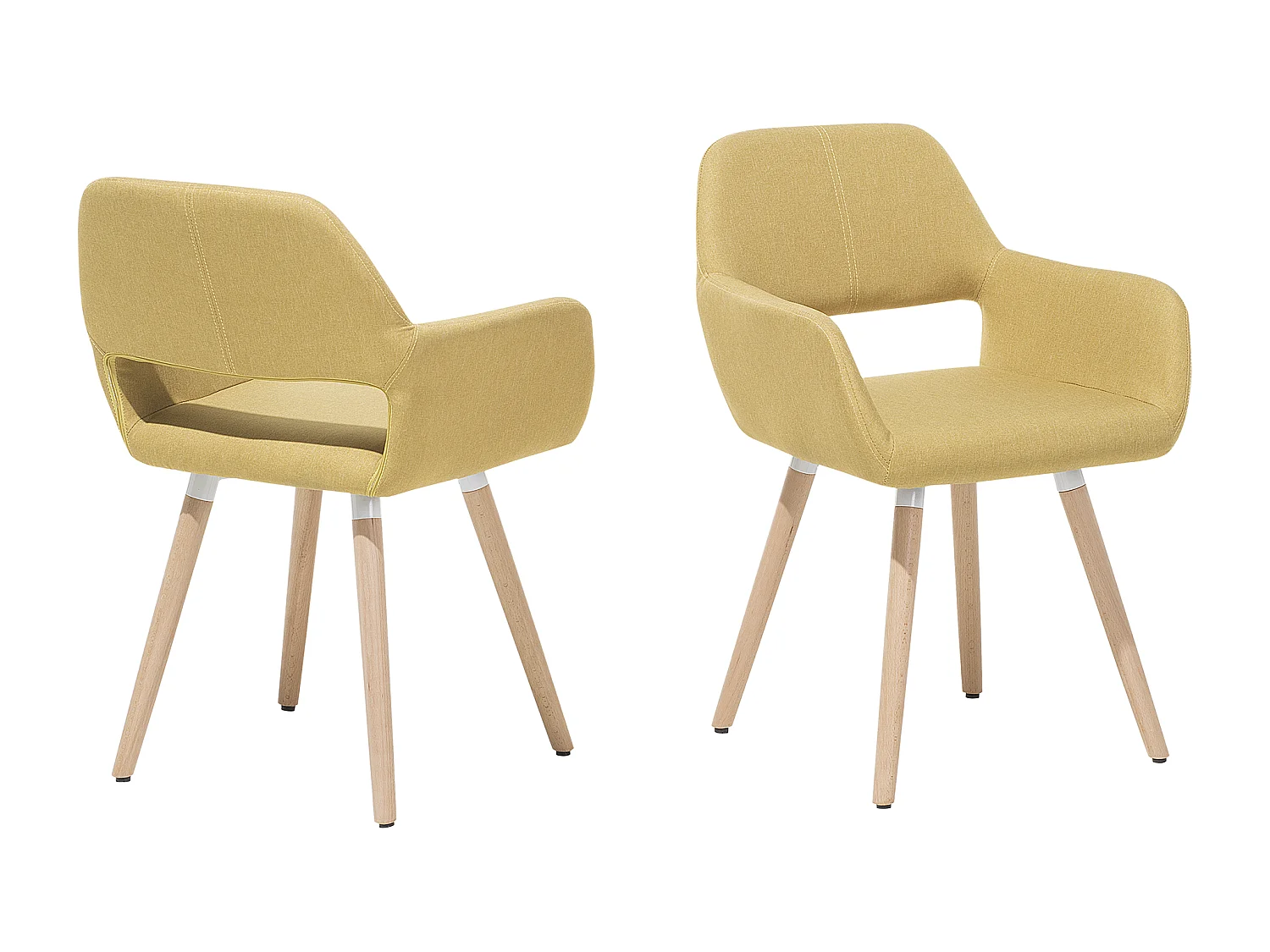 Set van 2 eetkamerstoelen CHICAGO Mosterdgeel