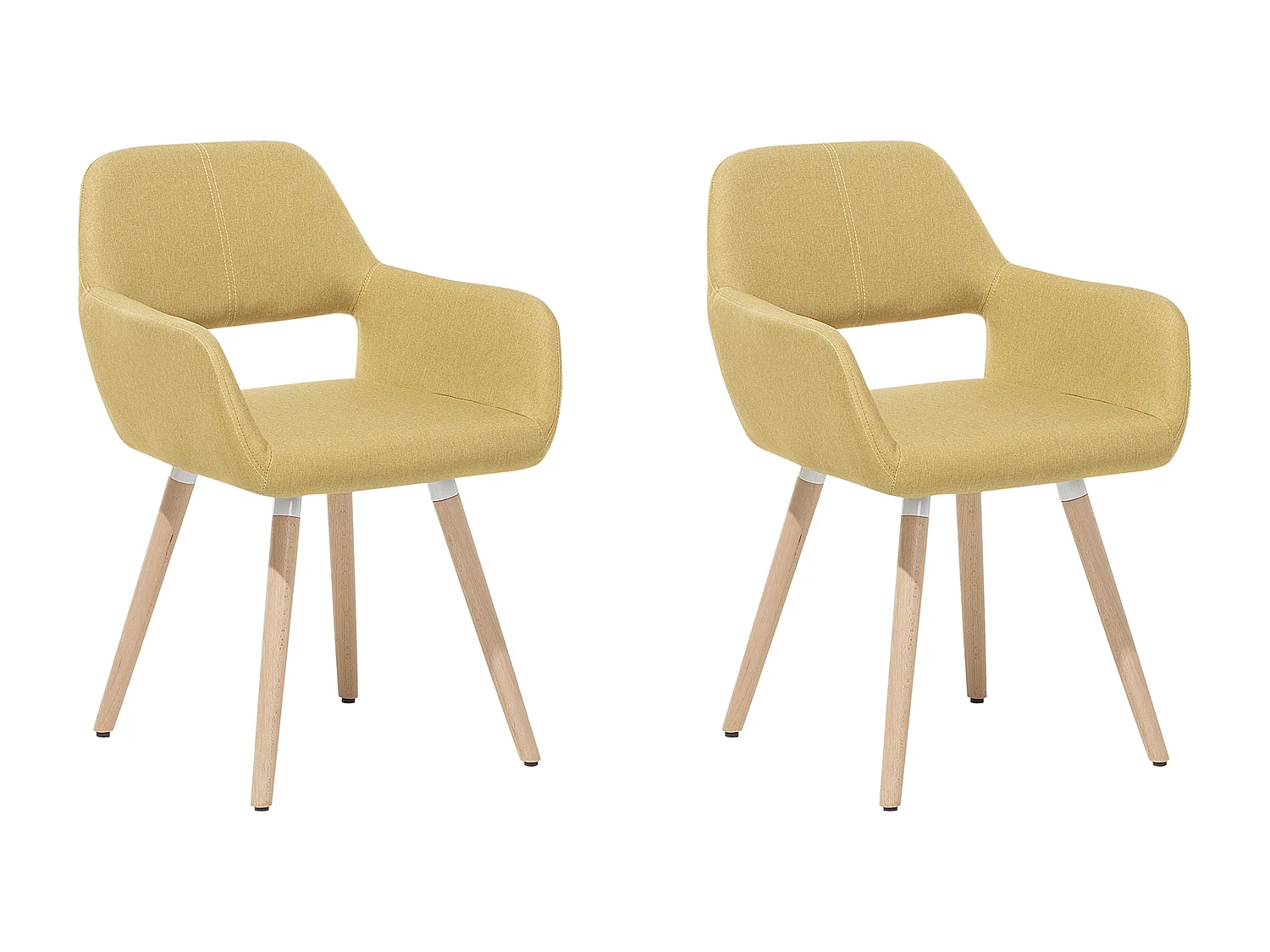Set van 2 eetkamerstoelen CHICAGO Mosterdgeel