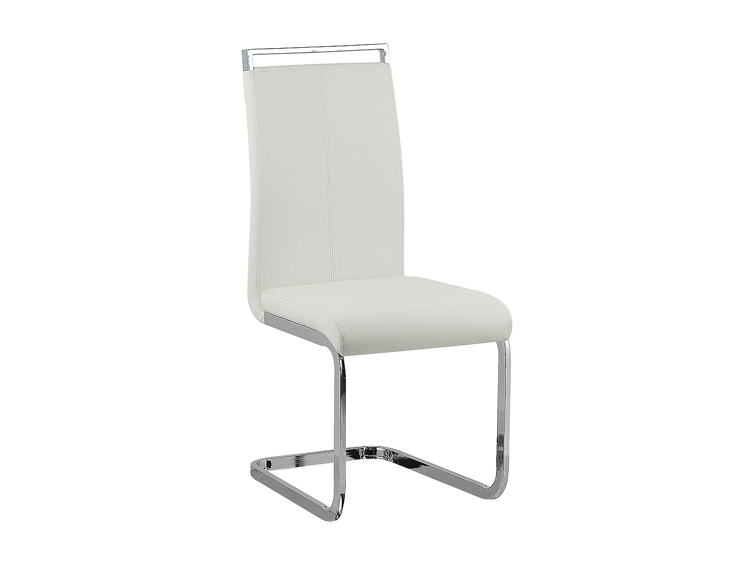 Lot de 2 chaises de salle à manger GREEDIN Cuir PU Blanc