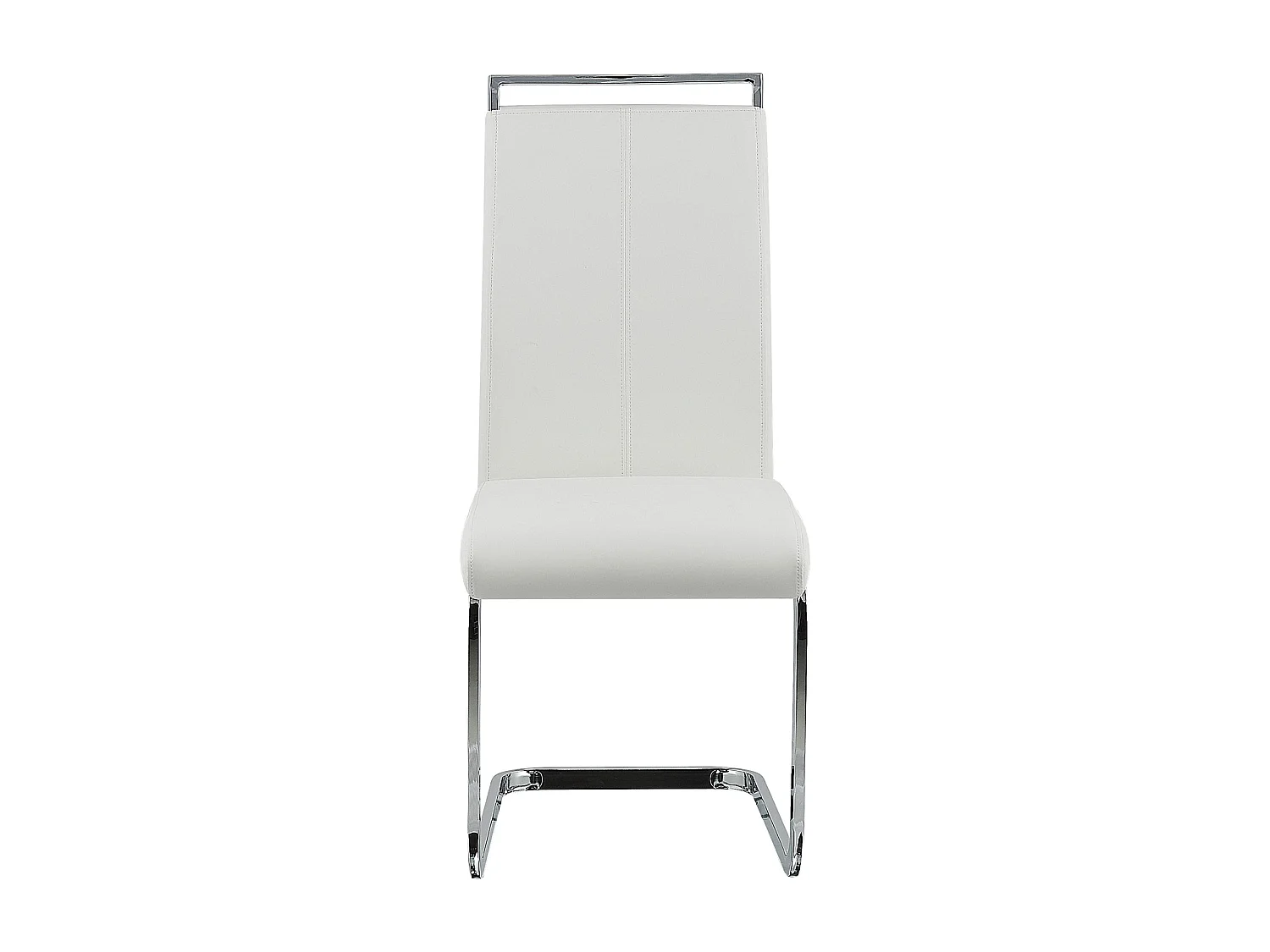 Lot de 2 chaises de salle à manger GREEDIN Cuir PU Blanc