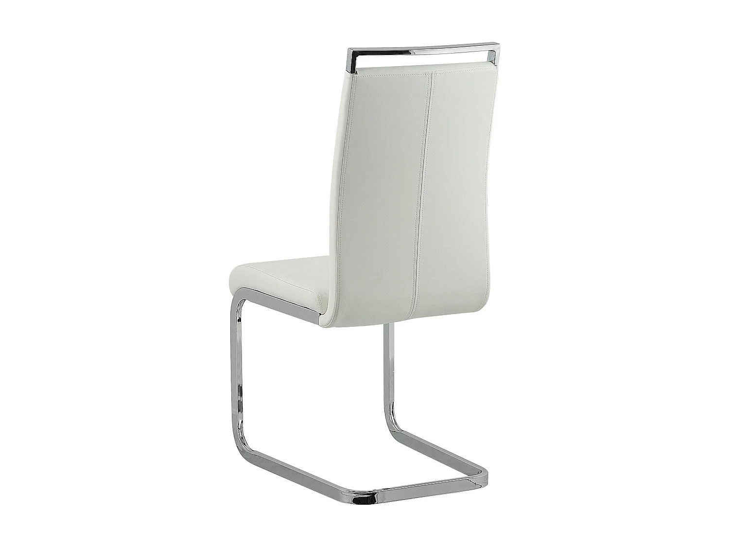 Lot de 2 chaises de salle à manger GREEDIN Cuir PU Blanc