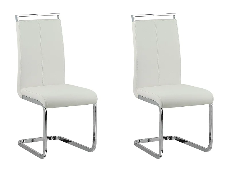 Set van 2 eetkamerstoelen GREEDIN Kunstleer Wit