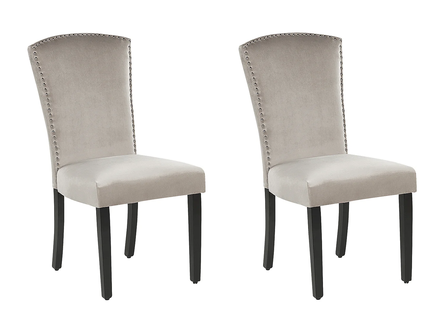 Set di 2 sedie da pranzo PISECO Velluto Grigio