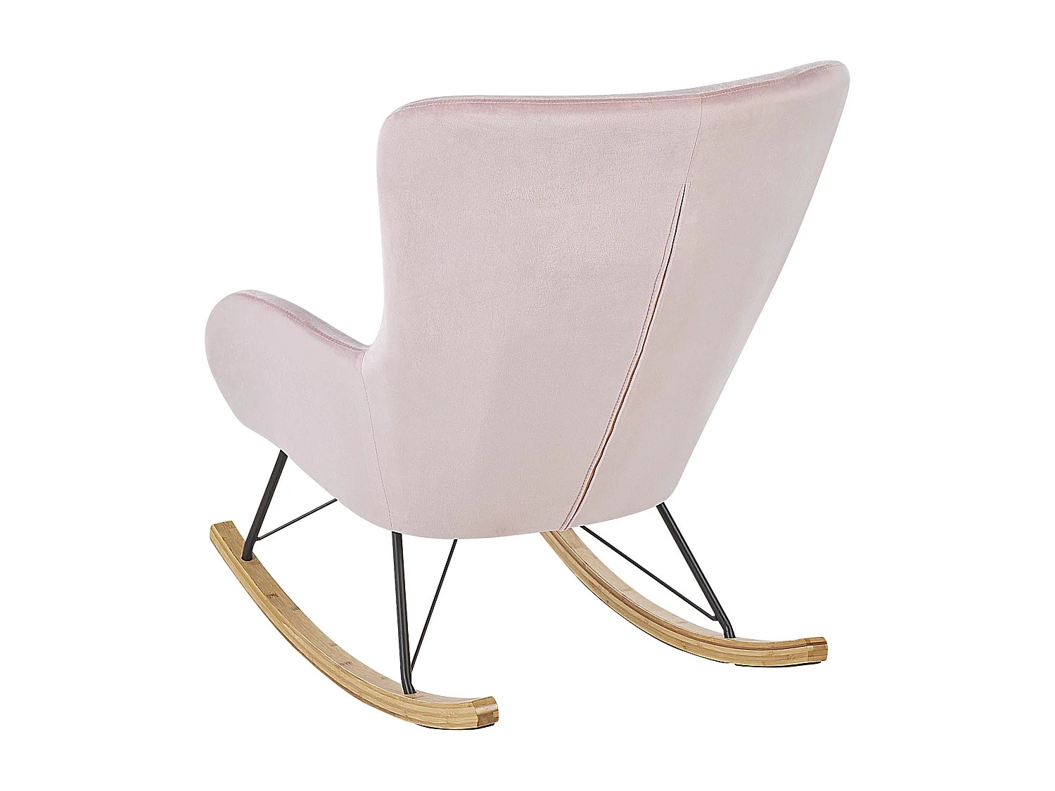 Poltrona de Baloiço ELLAN Veludo Rosa