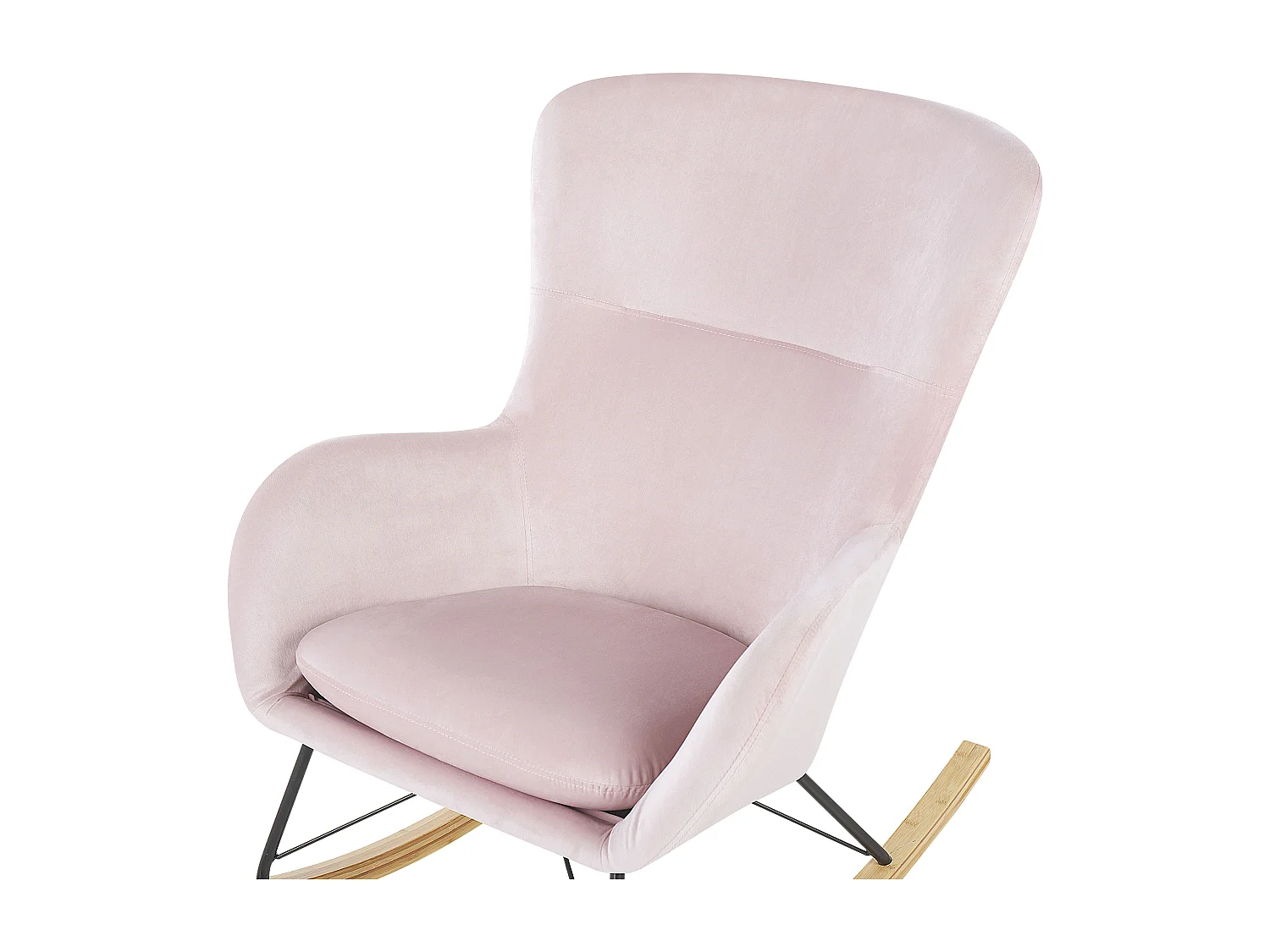 Poltrona de Baloiço ELLAN Veludo Rosa