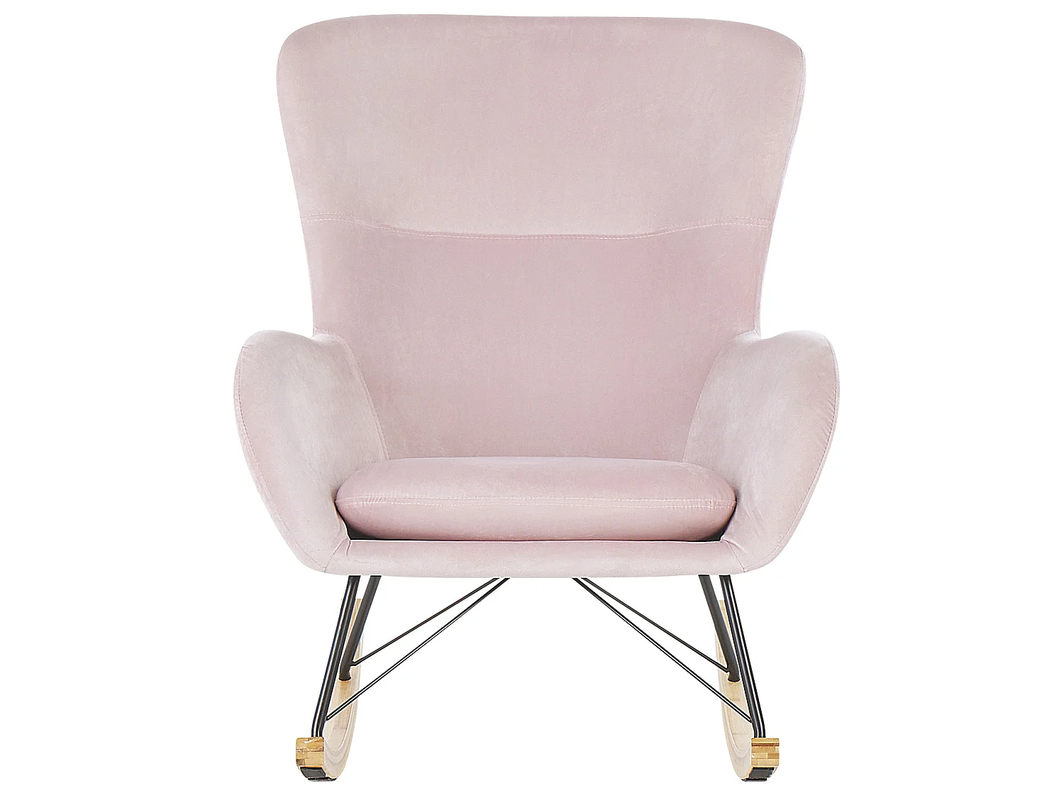Fauteuil à bascule ELLAN Velours Rose
