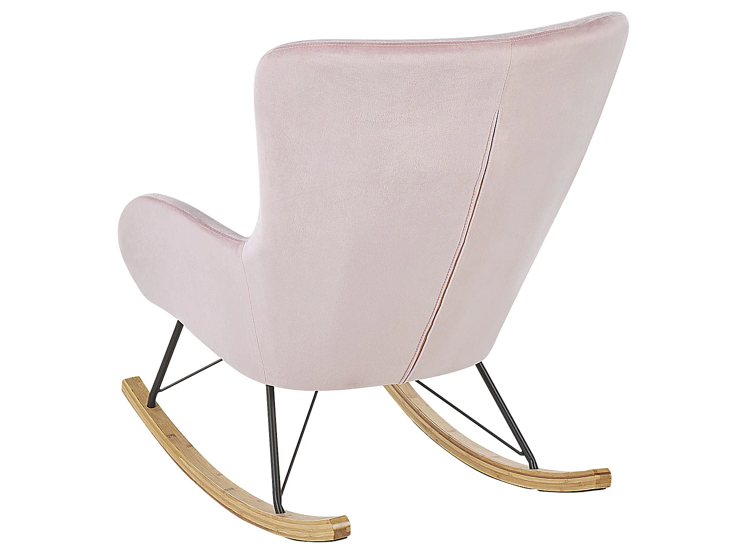 Fauteuil à bascule ELLAN Velours Rose