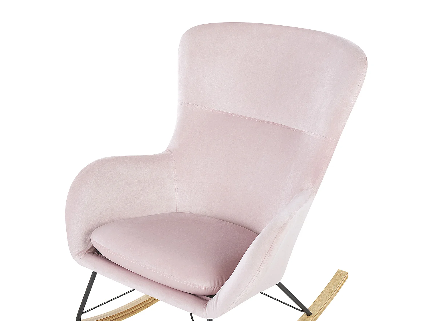 Fauteuil à bascule ELLAN Velours Rose