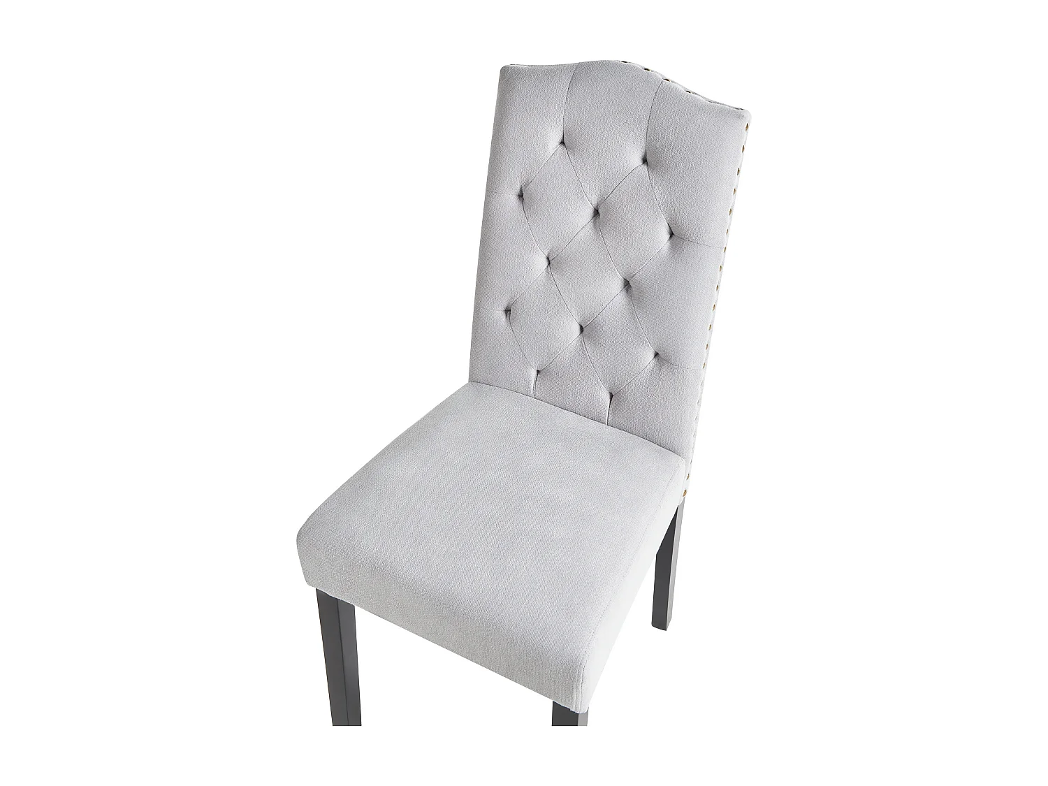 Lot de 2 chaises de salle à manger SHIRLEY Tissu Gris