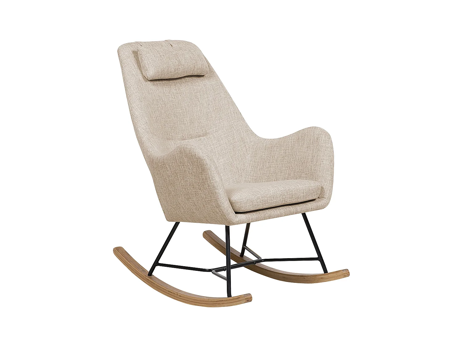 Fauteuil à bascule ARRIE Tissu Beige clair