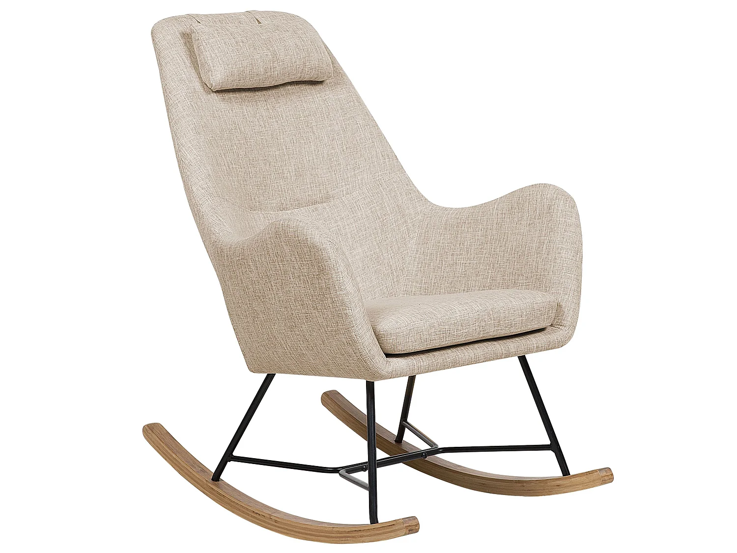 Schommelstoel ARRIE Stof Lichtbeige