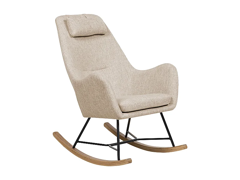 Fauteuil à bascule ARRIE Tissu Beige clair