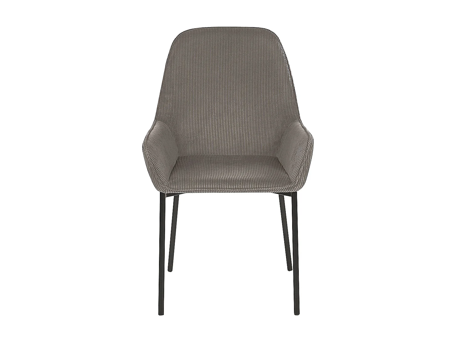 Lot de 2 chaises de salle à manger LOVERNA Velours côtelé Gris