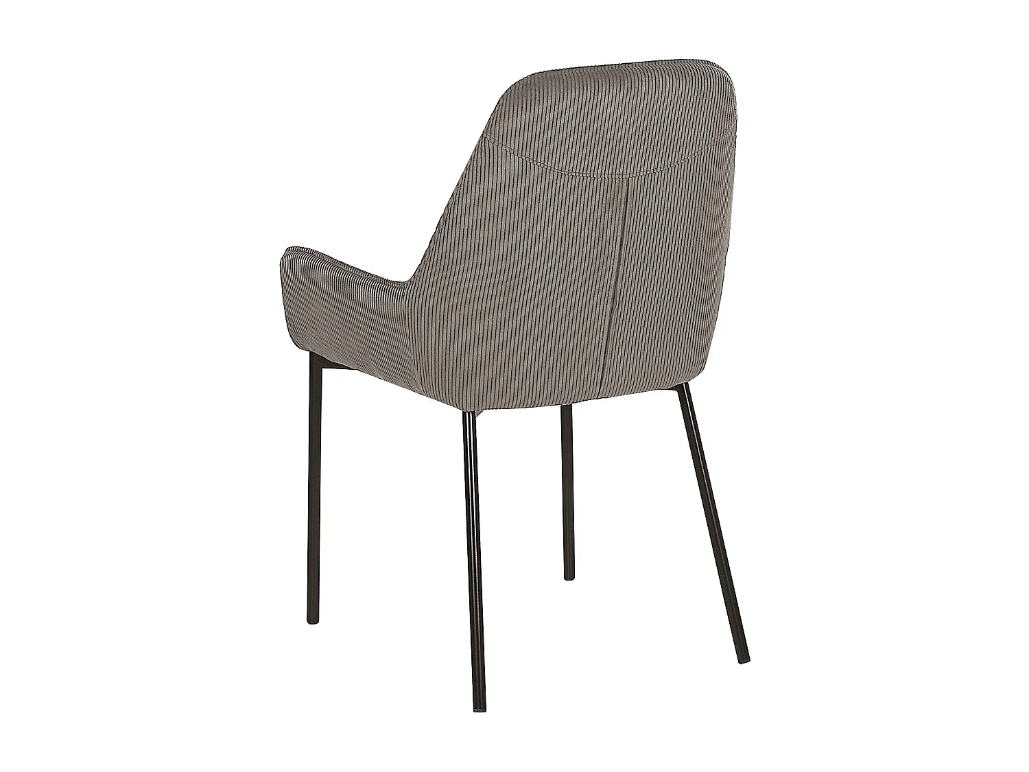 Polsterstuhl mit Metallbeinen im 2er Set grau aus Cord Loverna