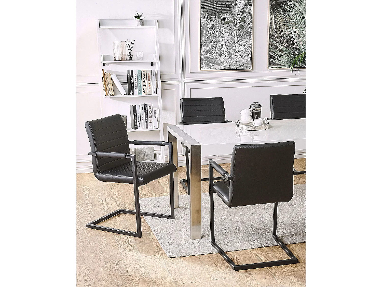 Set van 2 vergaderstoelen BUFORD Kunstleer Zwart