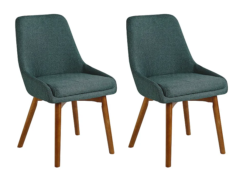 Lot de 2 chaises de salle à manger MELFORT Vert foncé