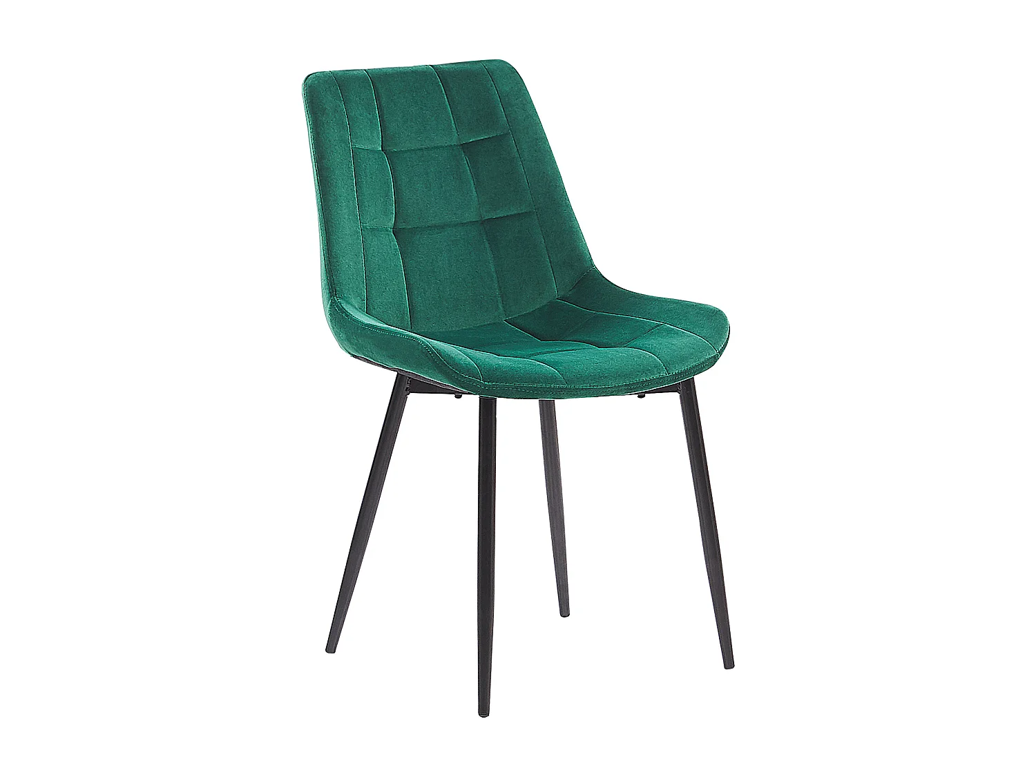 Lot de 2 chaises de salle à manger MELROSE Velours Vert foncé