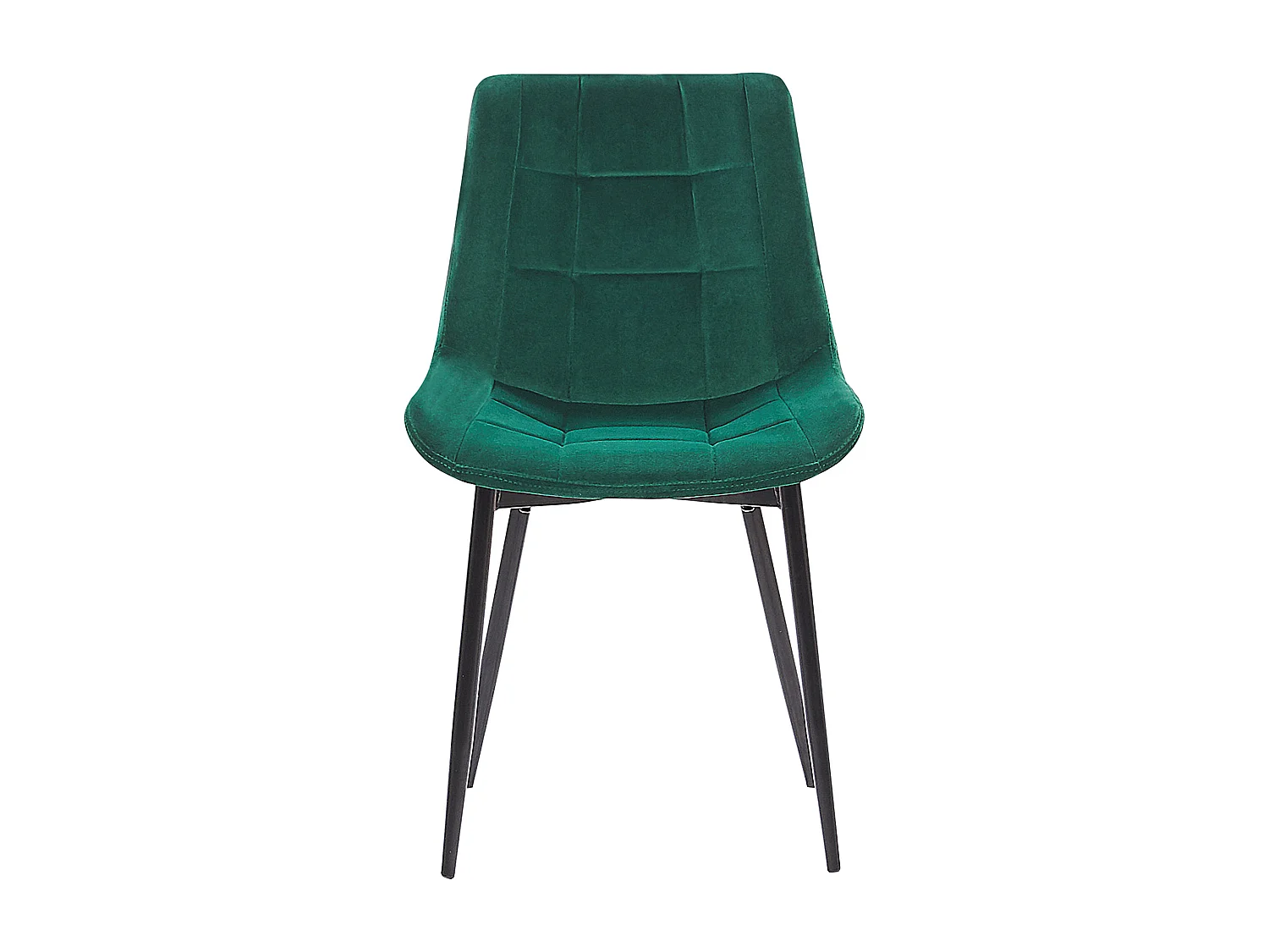 Set van 2 eetkamerstoelen MELROSE Fluweel Donkergroen