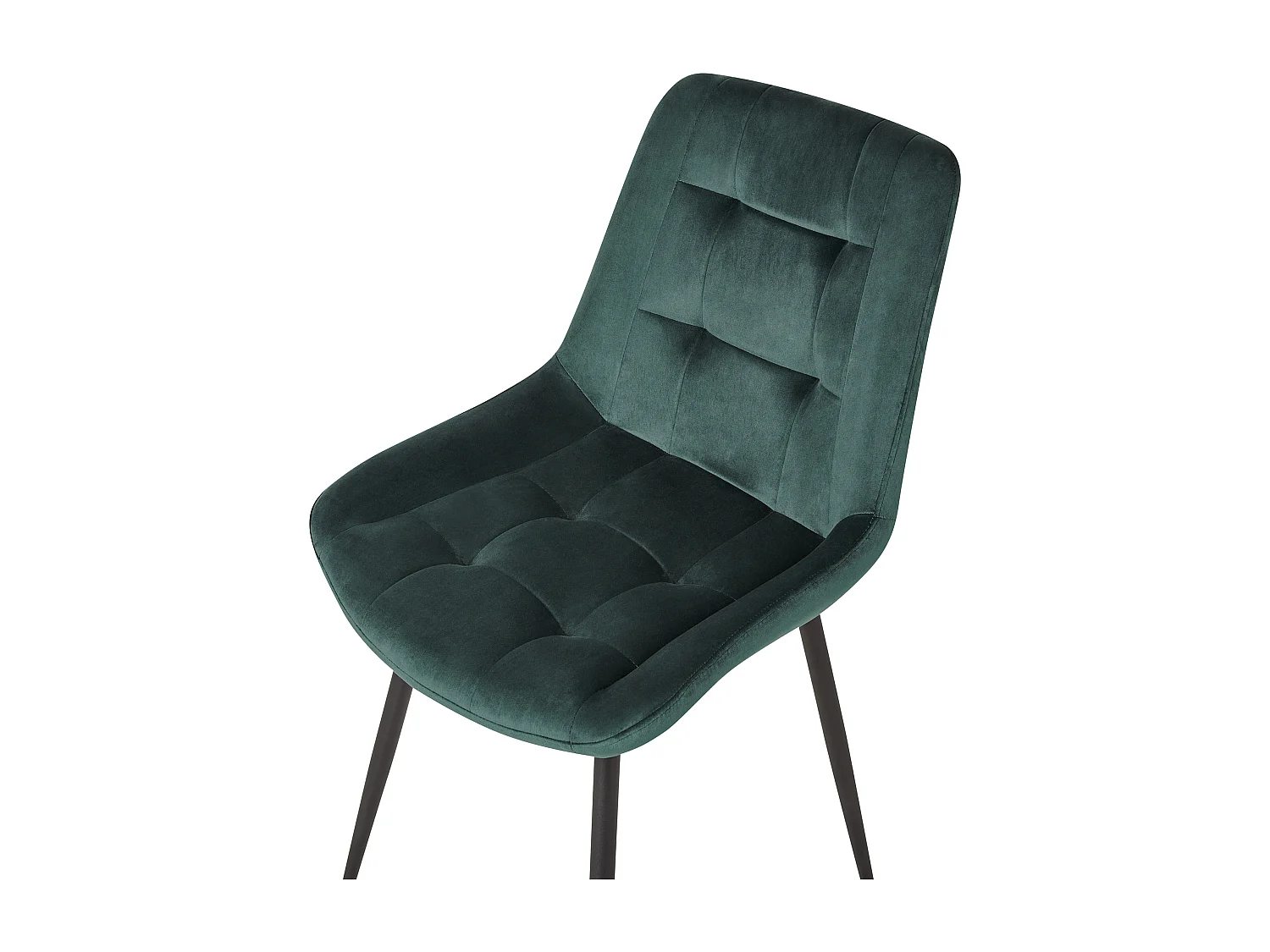 Set van 2 eetkamerstoelen MELROSE Fluweel Donkergroen