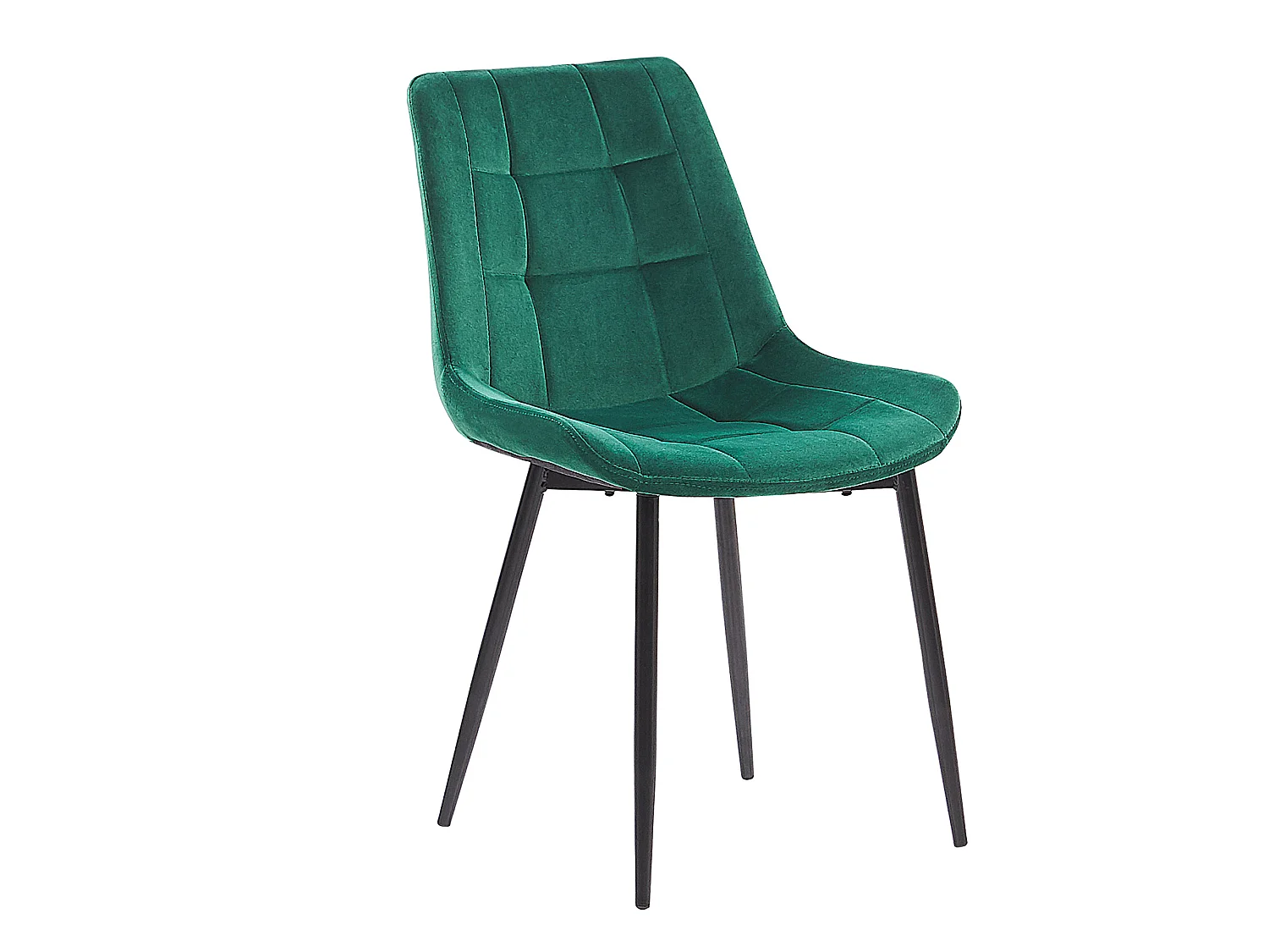 Lot de 2 chaises de salle à manger MELROSE Velours Vert foncé