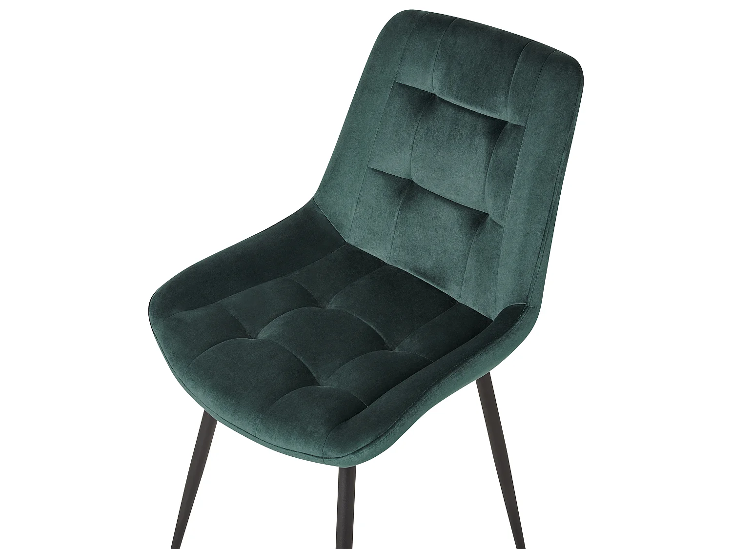 Lot de 2 chaises de salle à manger MELROSE Velours Vert foncé