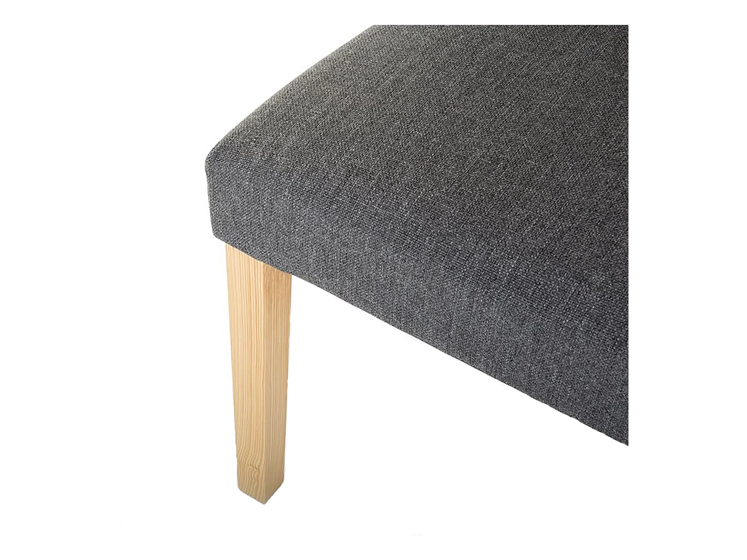 Lot de 2 chaises de salle à manger BROADWAY Tissu Gris foncé