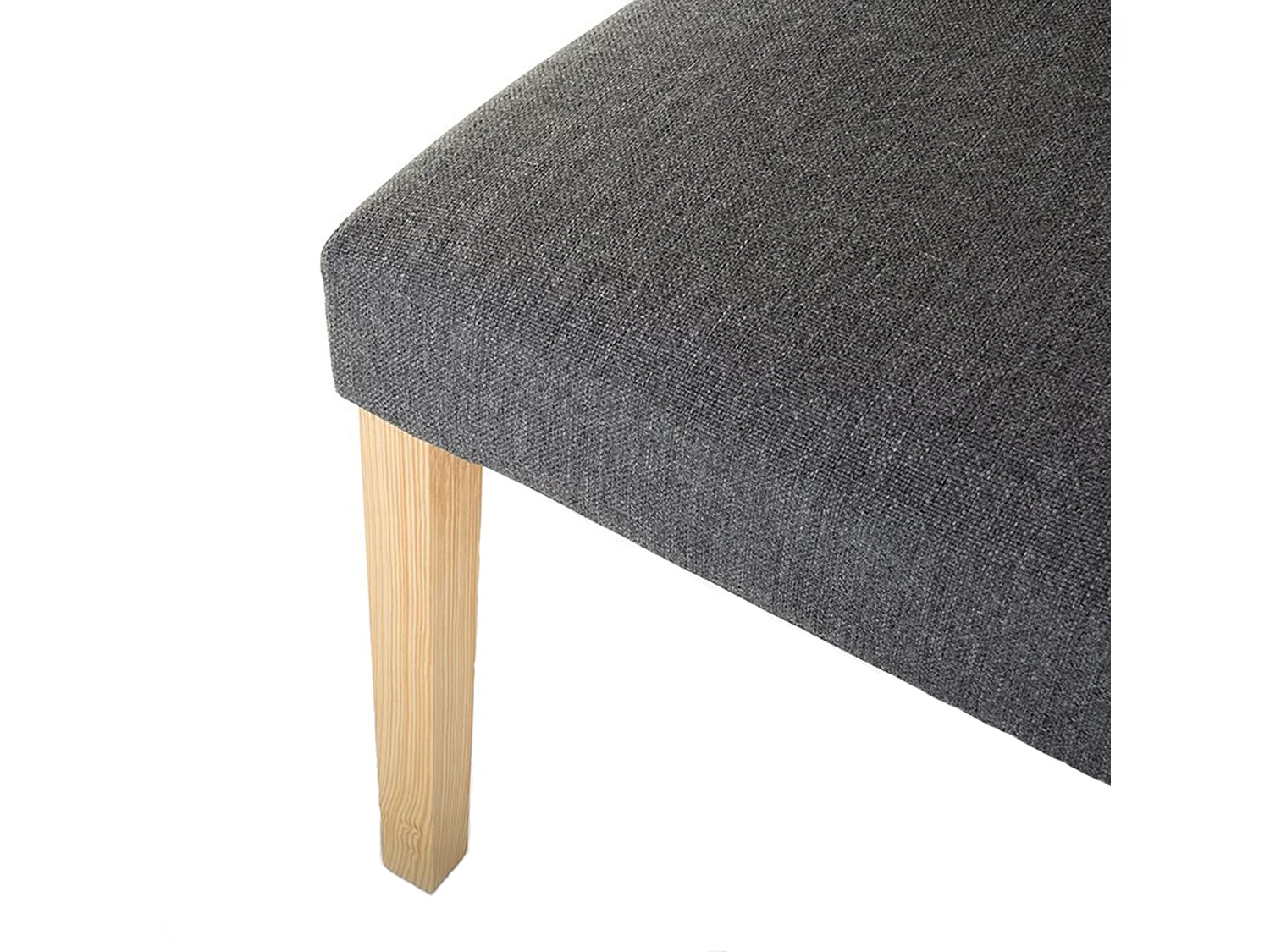 Lot de 2 chaises de salle à manger BROADWAY Tissu Gris foncé