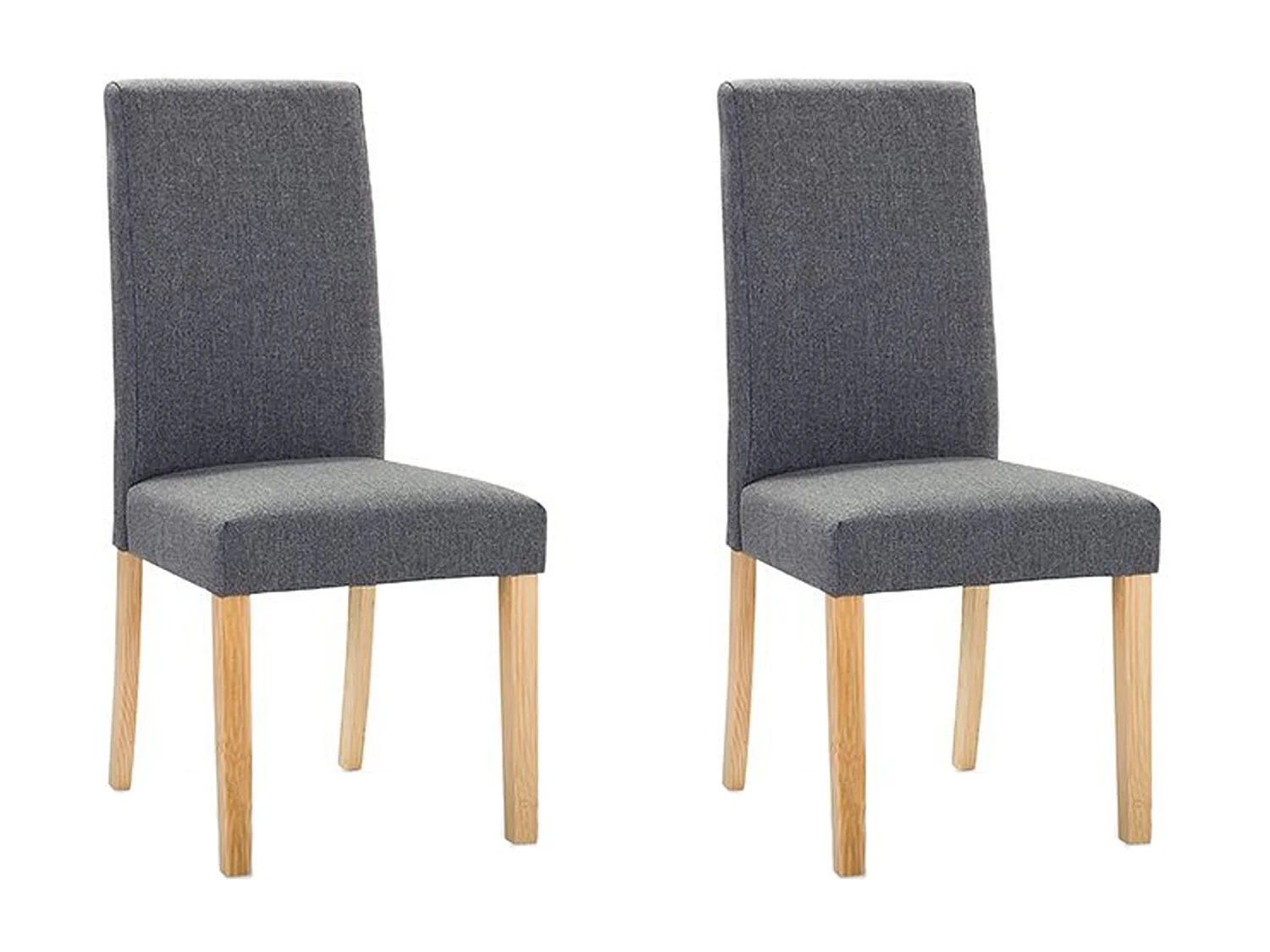 Set van 2 eetkamerstoelen BROADWAY Stof Donkergrijs