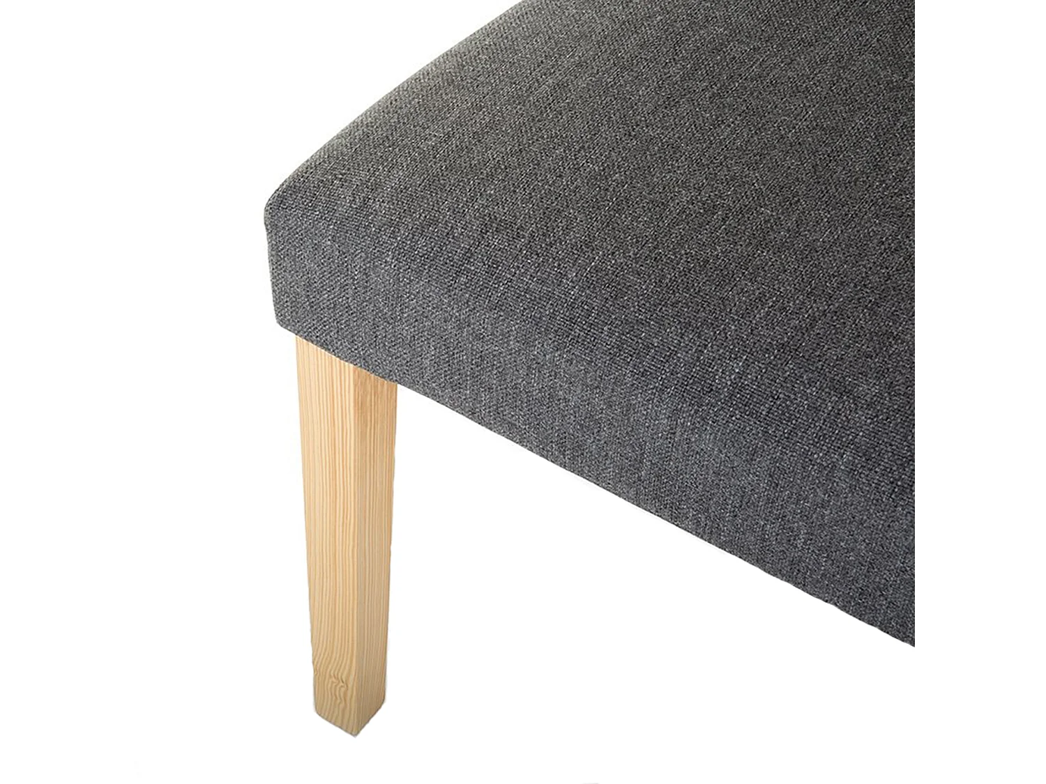 Set van 2 eetkamerstoelen BROADWAY Stof Donkergrijs