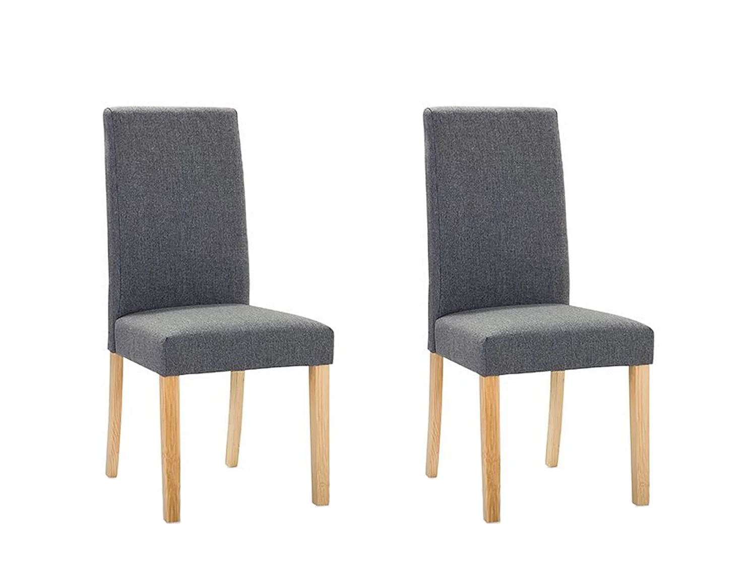 Set van 2 eetkamerstoelen BROADWAY Stof Donkergrijs