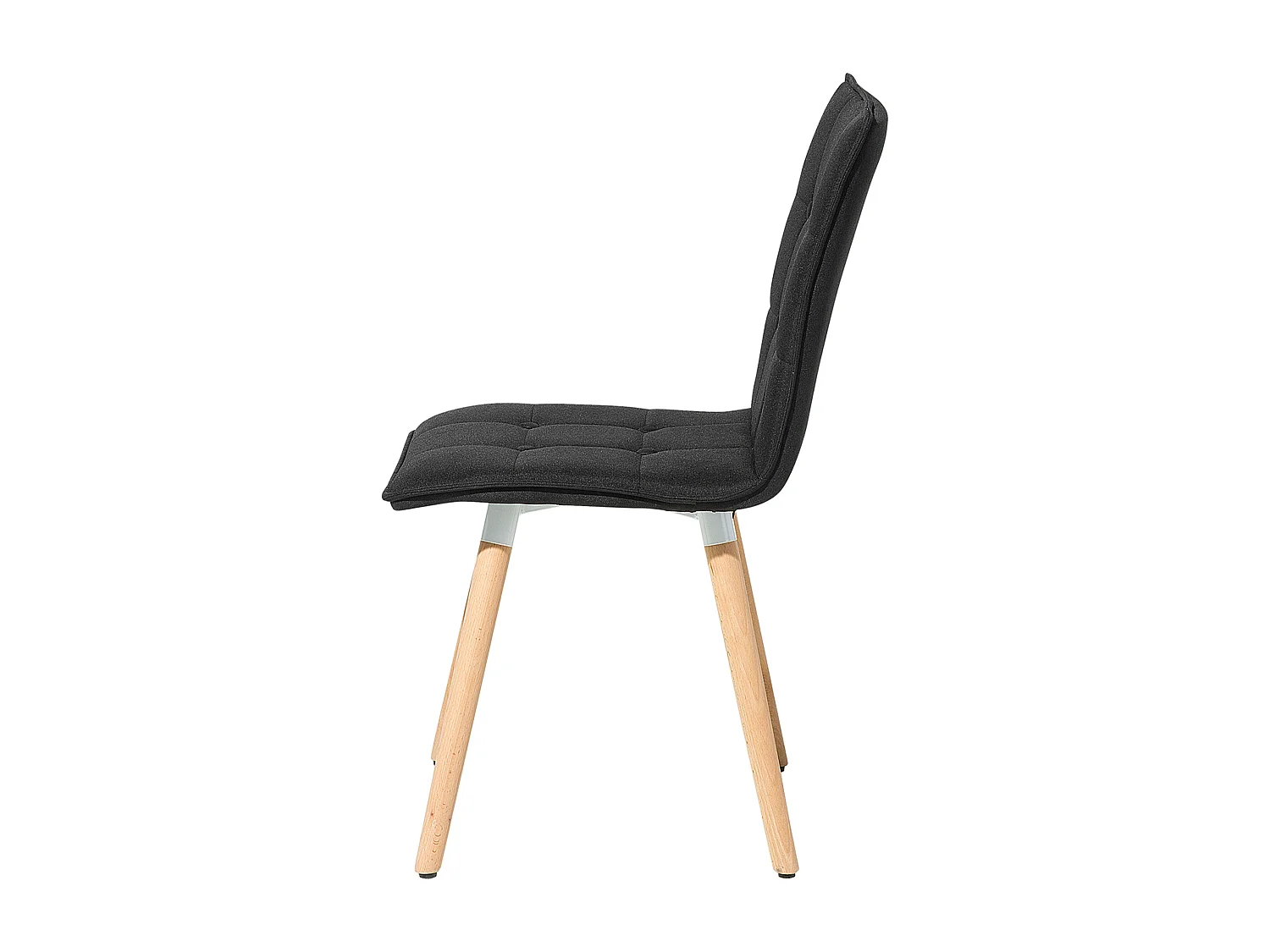 Eetkamerstoel BROOKLYN Set van 2 Stof Zwart