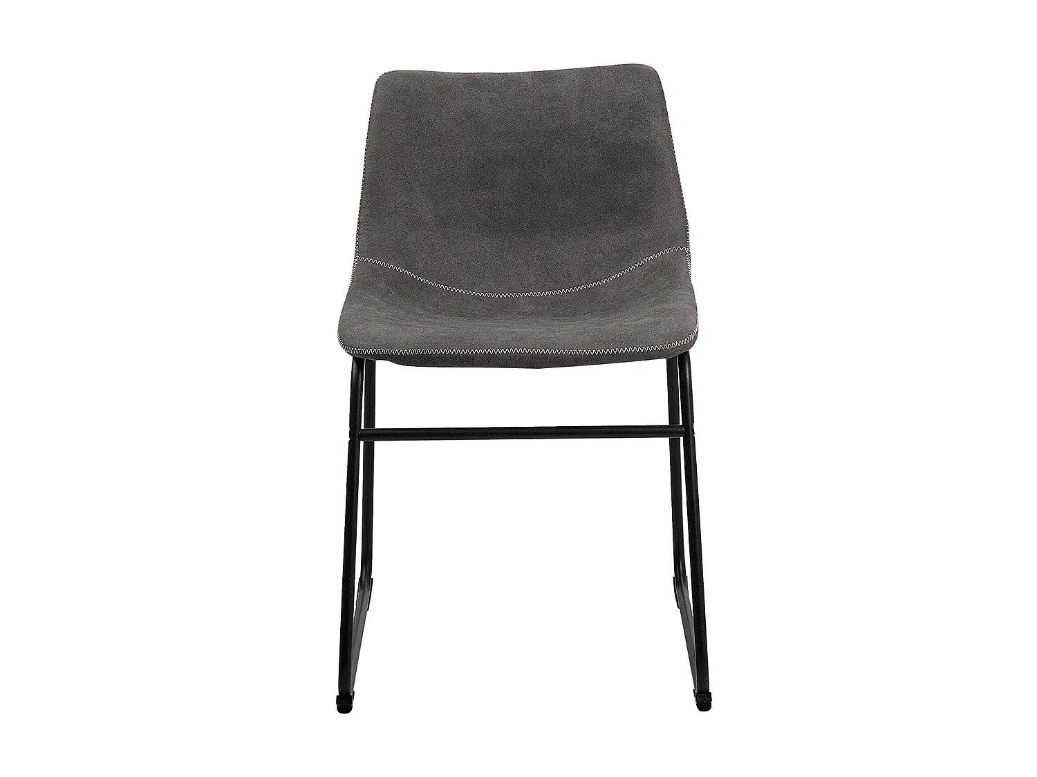 Lot de 2 chaises de salle à manger BATAVIA Gris foncé