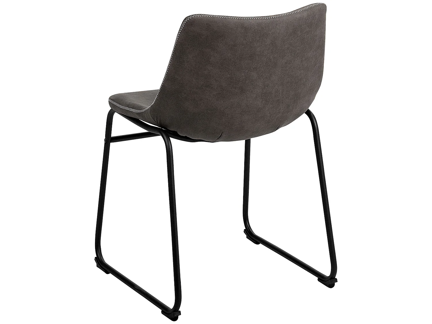 Lot de 2 chaises de salle à manger BATAVIA Gris foncé