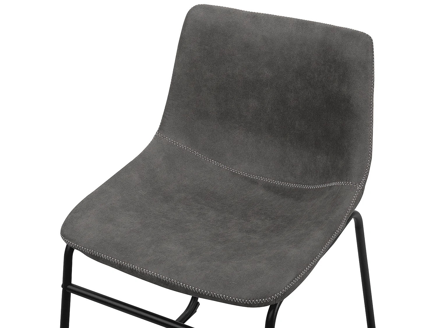 Lot de 2 chaises de salle à manger BATAVIA Gris foncé