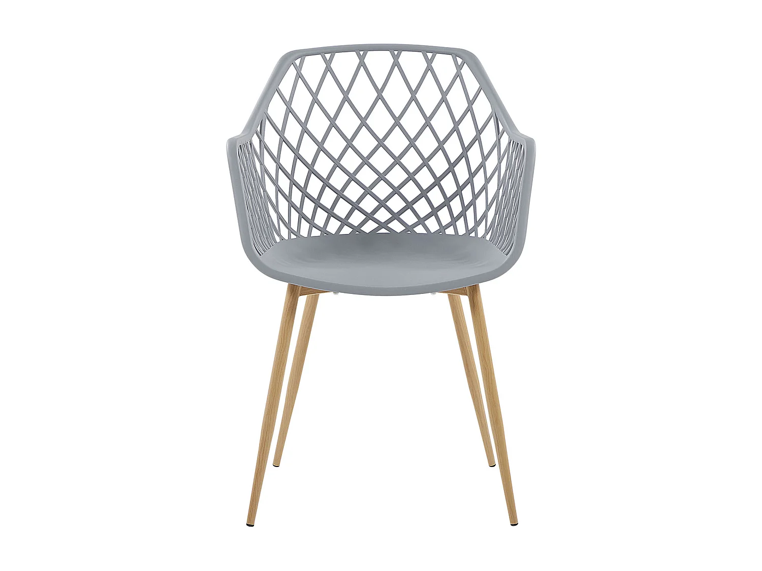 Lot de 2 chaises de salle à manger NASHUA Gris clair