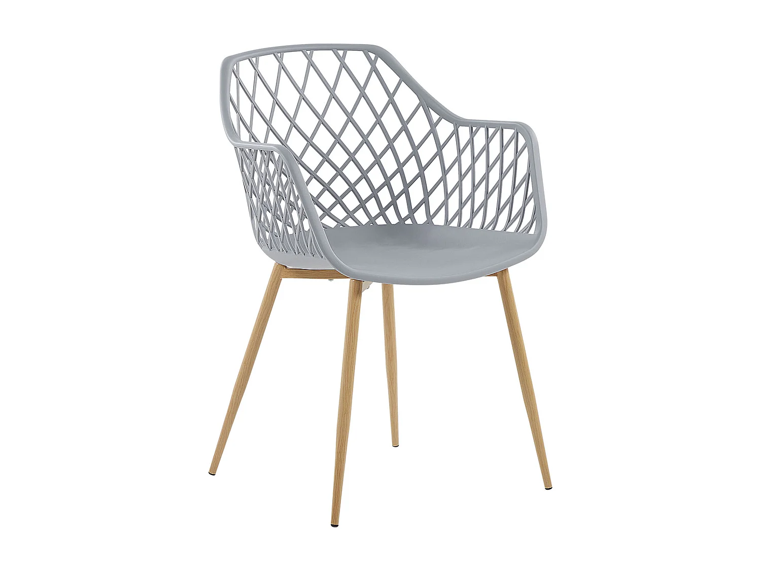 Lot de 2 chaises de salle à manger NASHUA Gris clair
