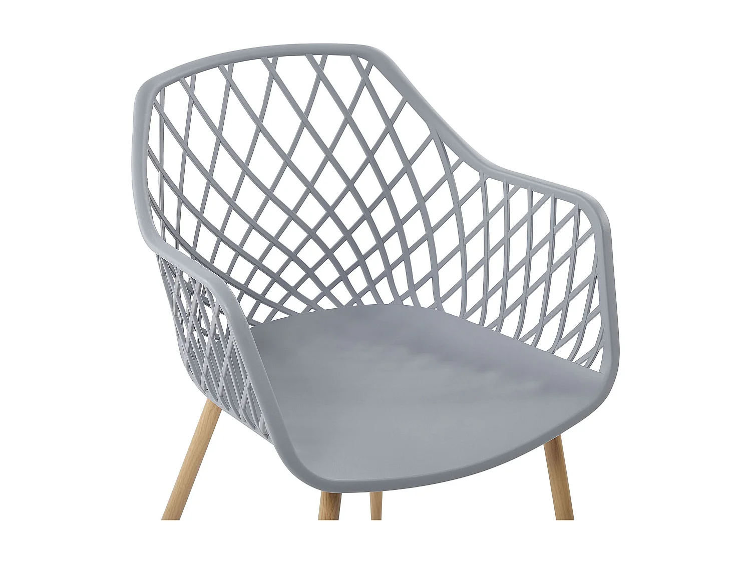 Lot de 2 chaises de salle à manger NASHUA Gris clair