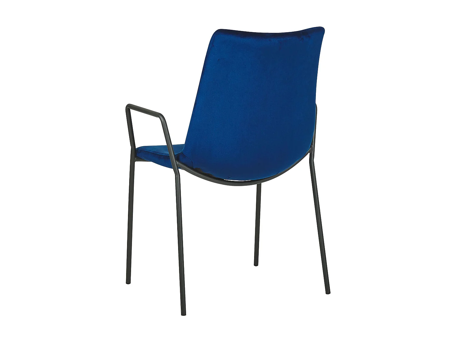 Set van 2 eetkamerstoelen JEFFERSON Fluweel Donkerblauw