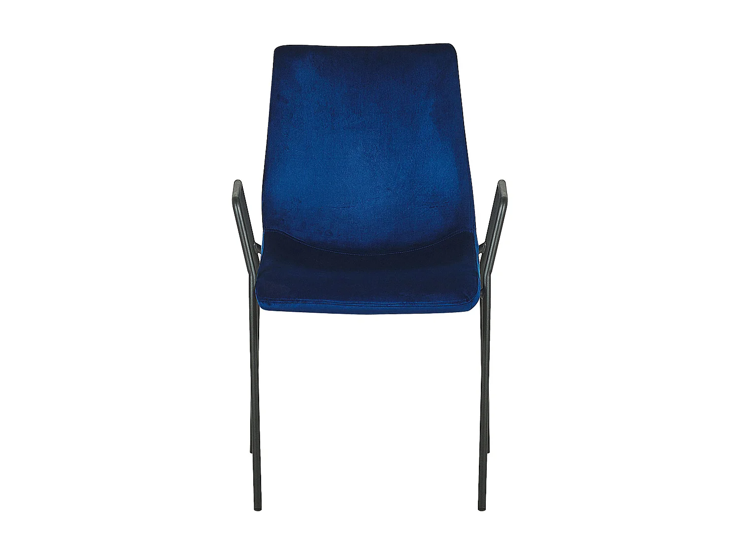 Lot de 2 chaises de salle à manger JEFFERSON Velours Bleu foncé