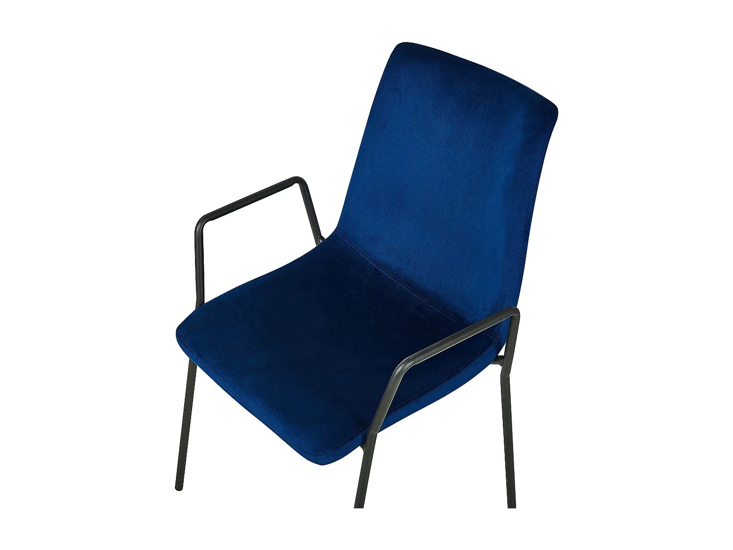 Lot de 2 chaises de salle à manger JEFFERSON Velours Bleu foncé