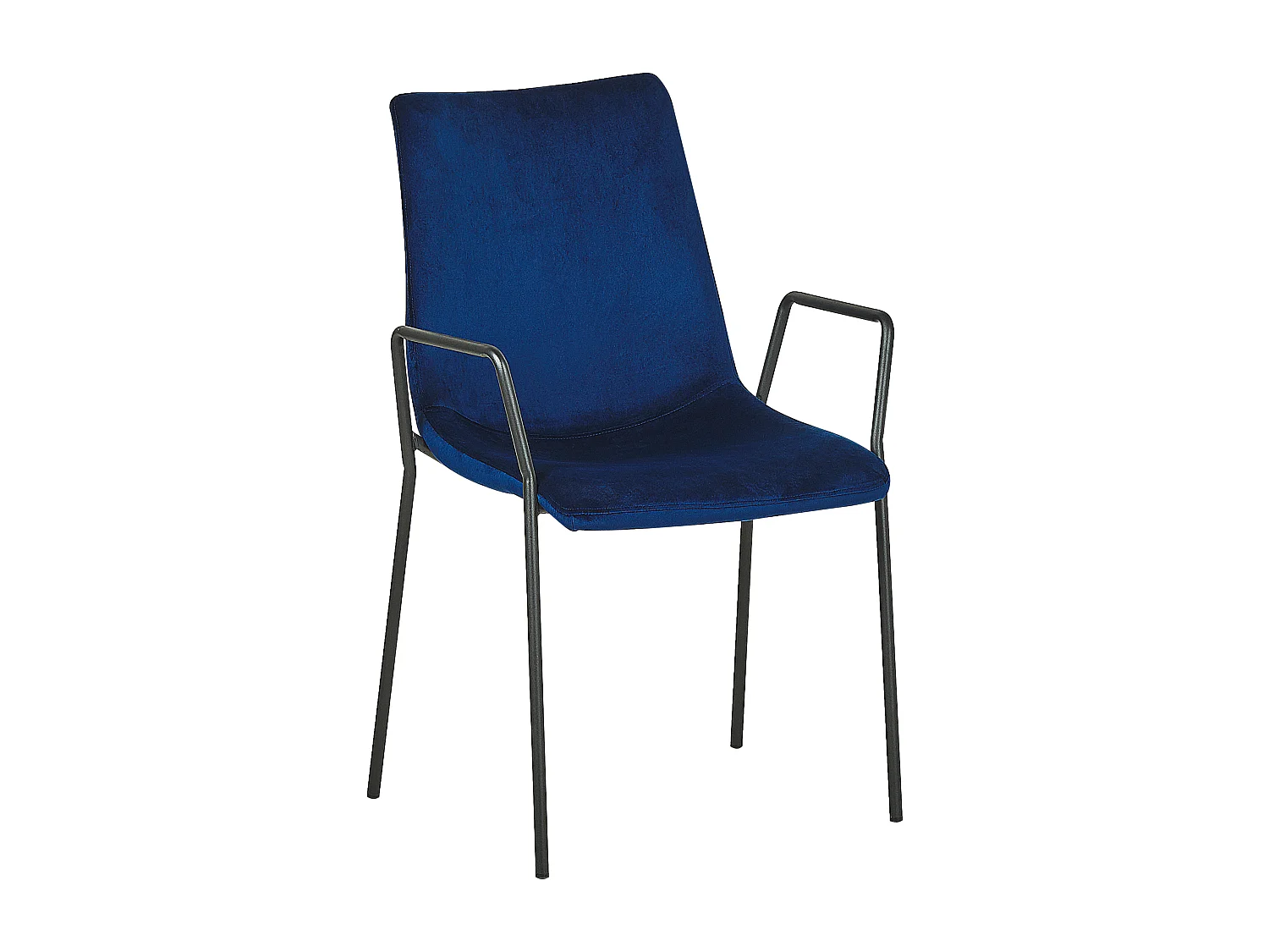 Set van 2 eetkamerstoelen JEFFERSON Fluweel Donkerblauw