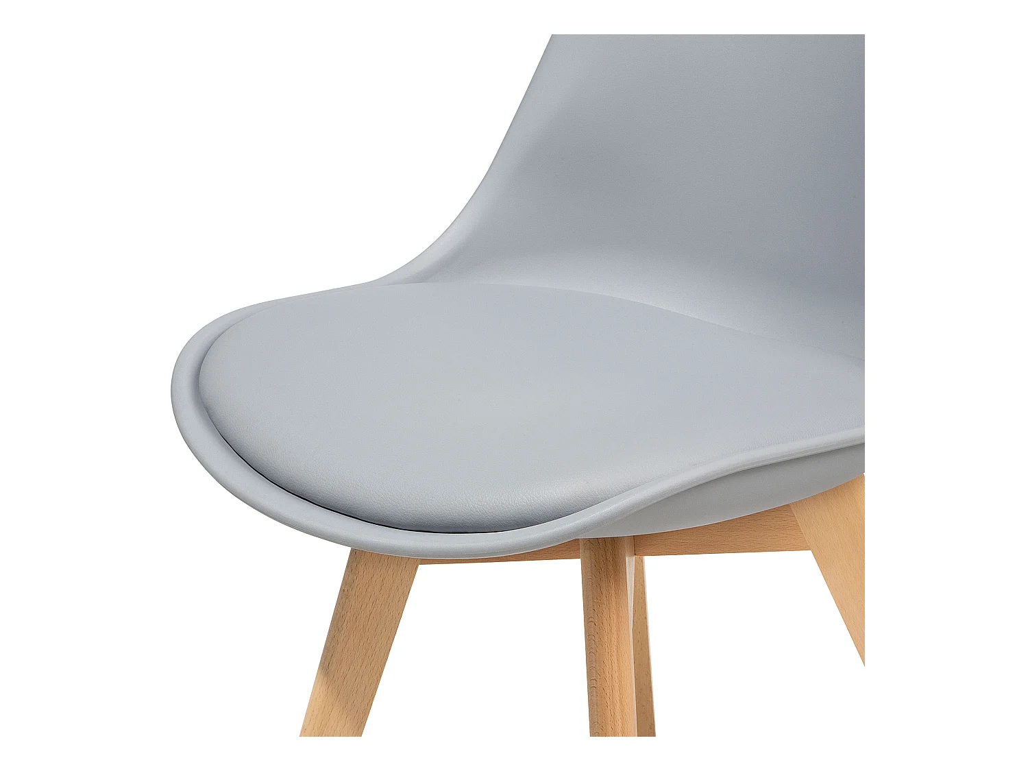 Esszimmerstuhl 2er Set Kunstleder in Grau Küchenstühle Moderne Essstühle Dakota