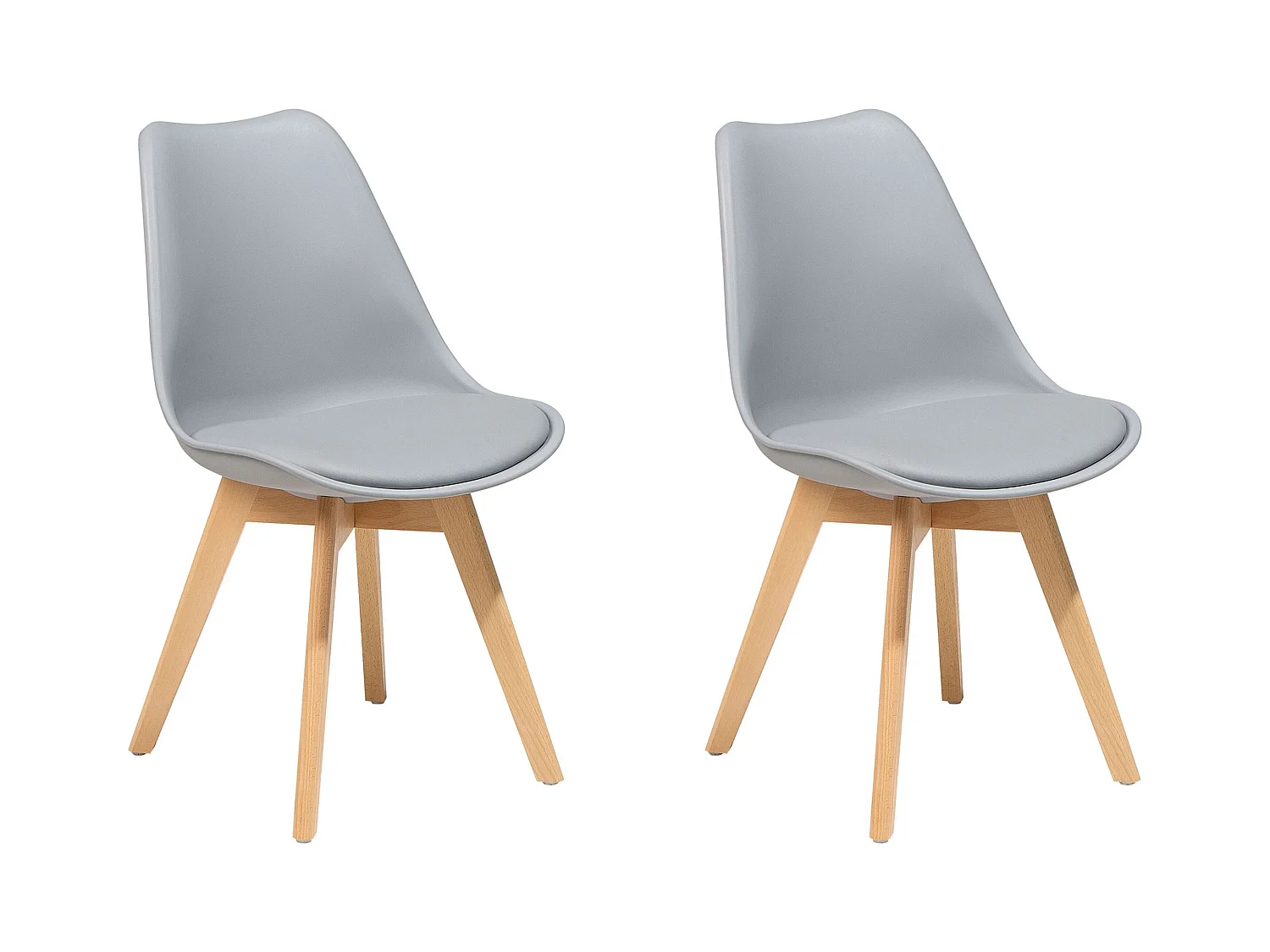 Lot de 2 chaises de salle à manger DAKOTA II Gris