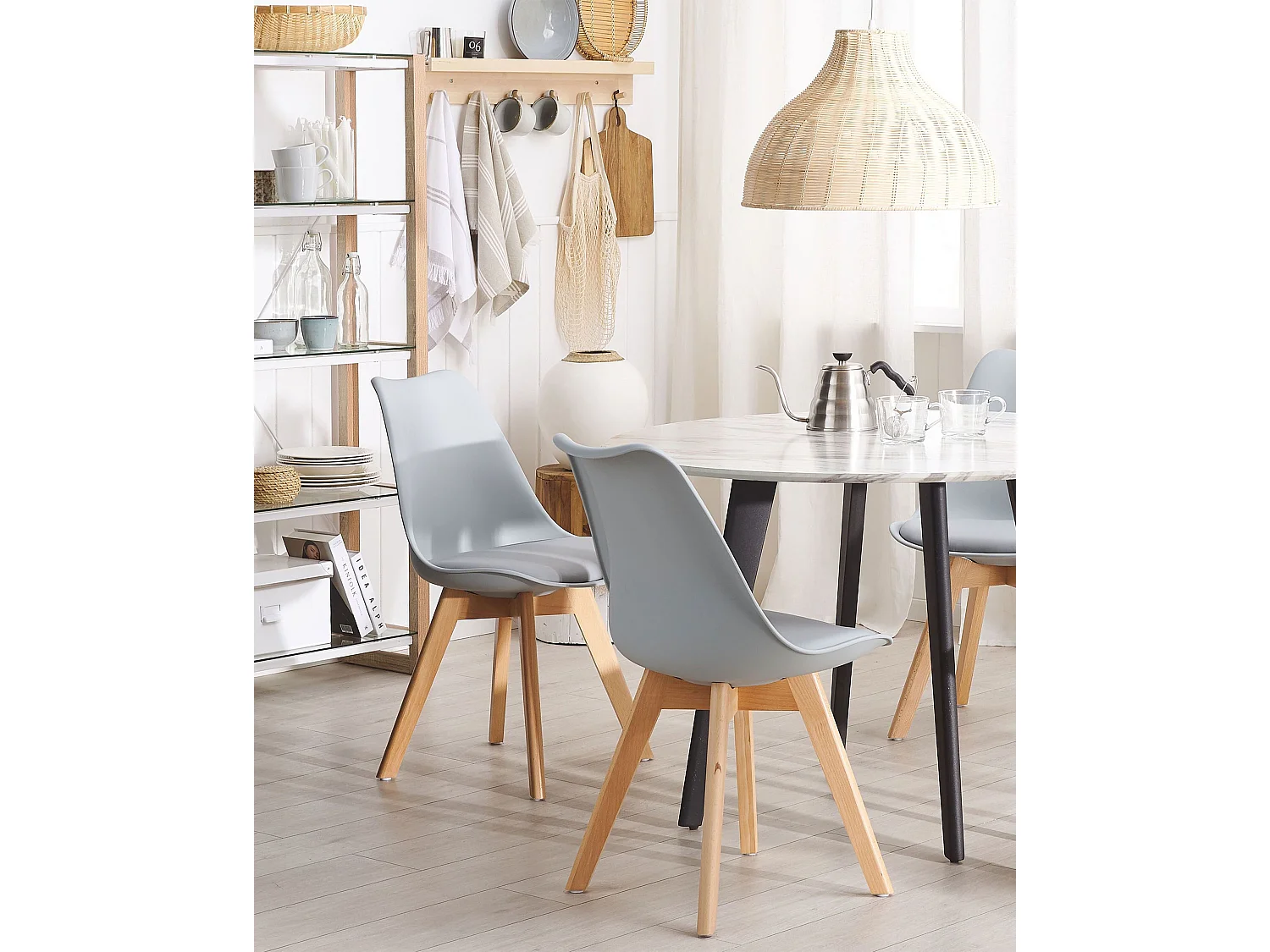 Lot de 2 chaises de salle à manger DAKOTA II Gris