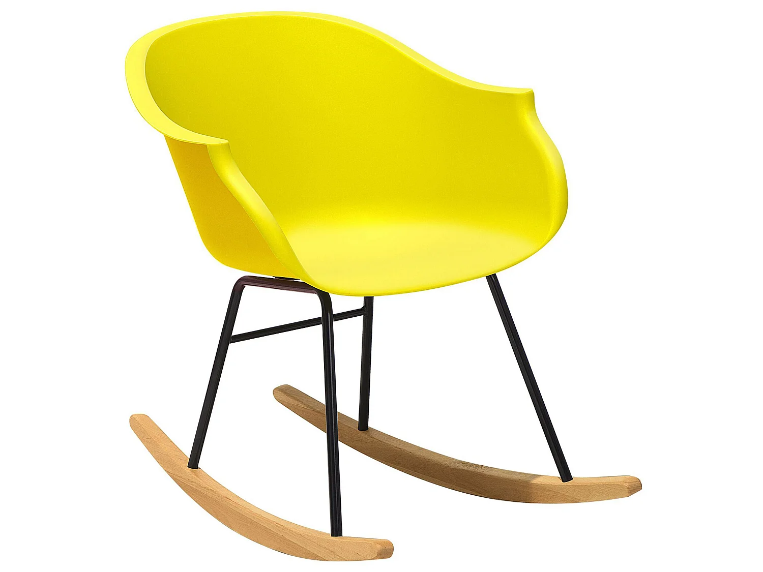 Chaise à bascule jaune HARMONY