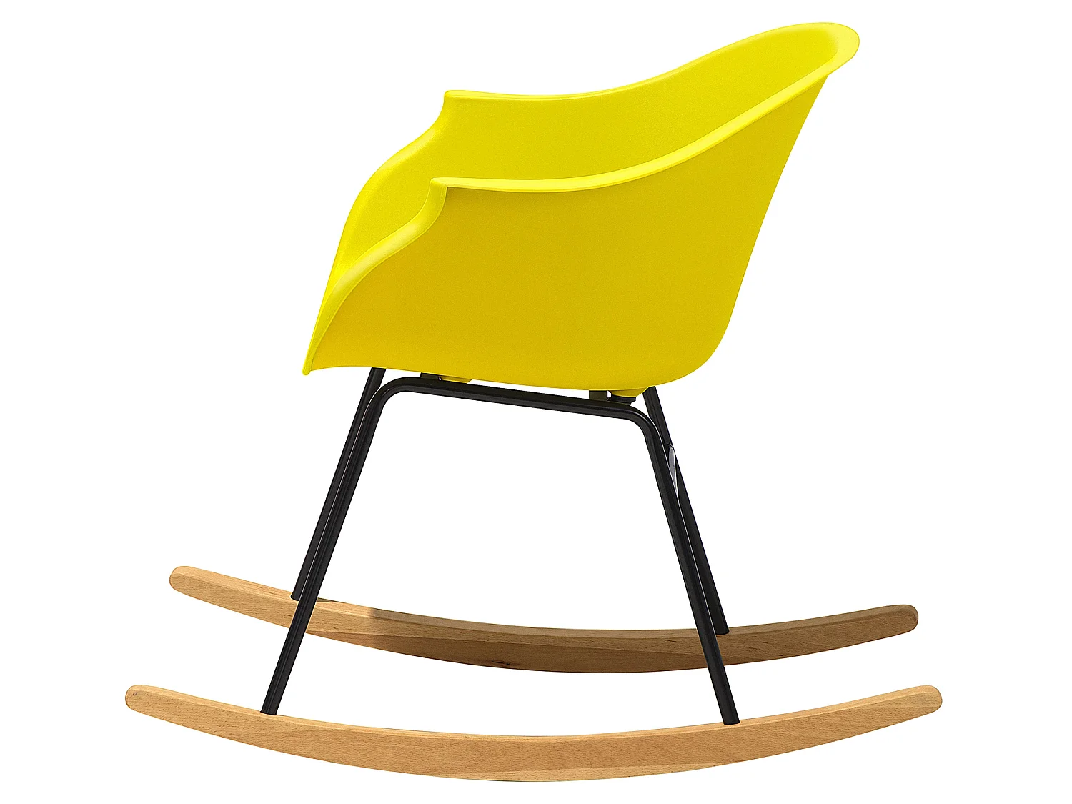 Chaise à bascule jaune HARMONY