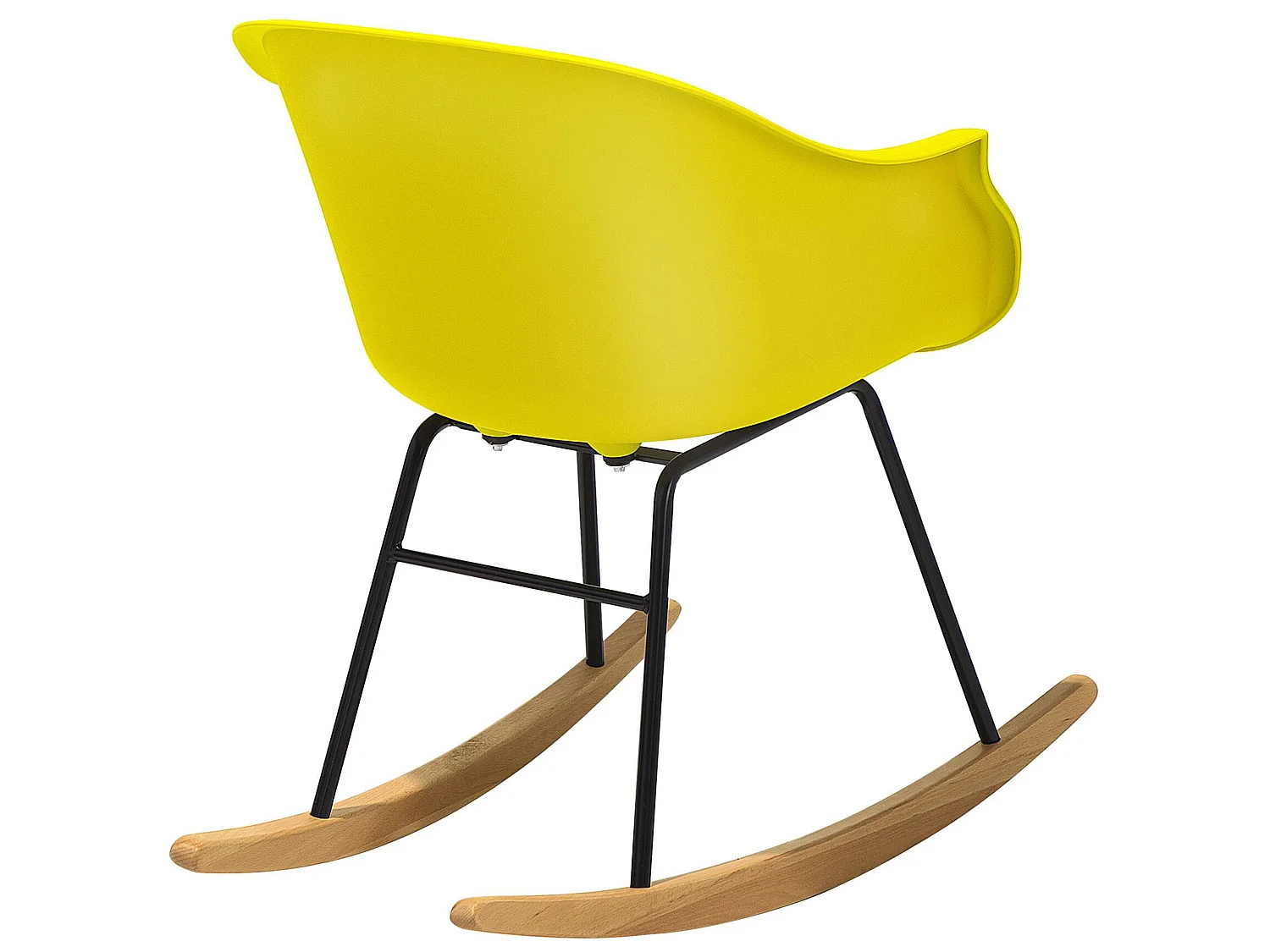 Chaise à bascule jaune HARMONY